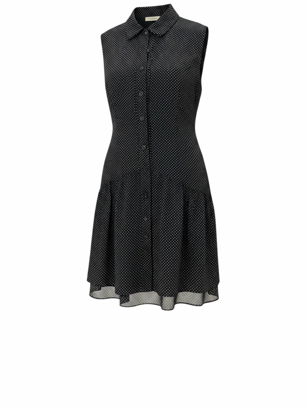 NWT FRAME The Silk Day Dress Sleeveless Button Collared Drop Waist Mini Dress S